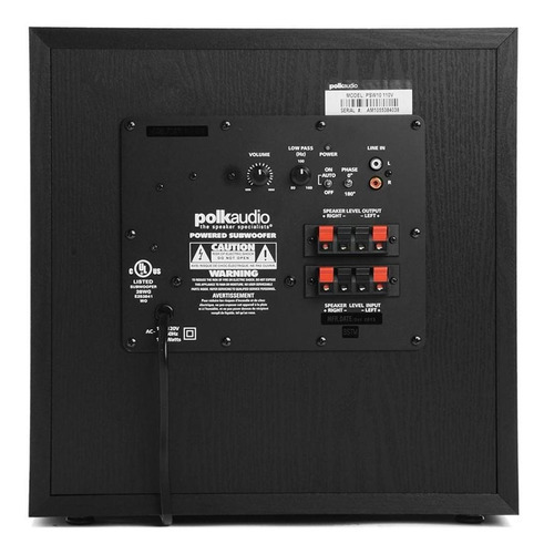 Subwoofer Activo 10 Polk Psw10 Color Negro