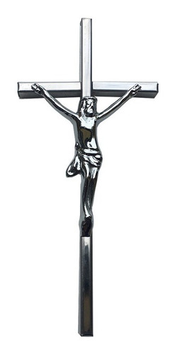 Imagen 2 de 4 de Cruz Con Cristo Para Cementerio, 30cm. Crucifijo Para Lapida
