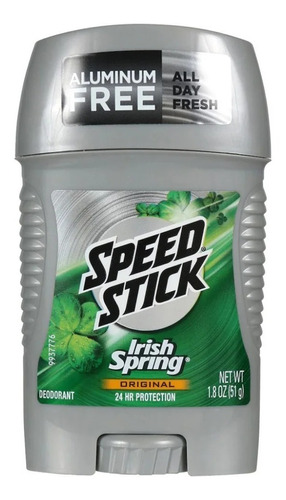 Imagen 1 de 2 de Desodorante Speed Stick Irish Spring Original Barra Blanca