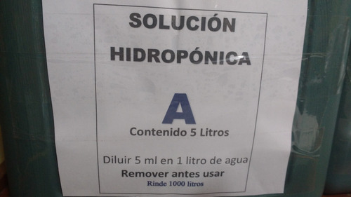 Sales Para Solución Hidroponica A Y B Listas Para Usar
