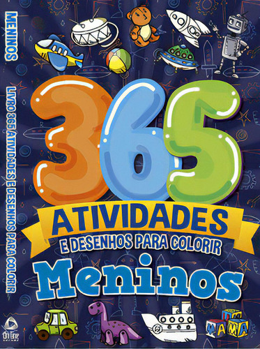 Livro 365 Atividades e desenhos para colorir - Editora Online - Capa Mole, Edição 1 em Português, 2020