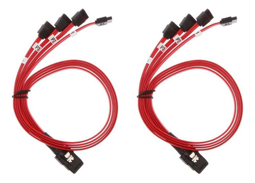 2x Mini Sas Sff-8087 A 4x Hdd Cables De Duro Cable De