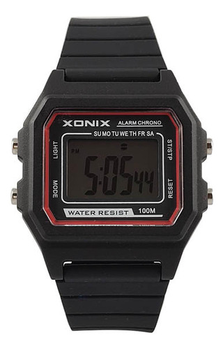 Reloj Digital Xonix Negro Unisex Alarma Sumergible Ix-007