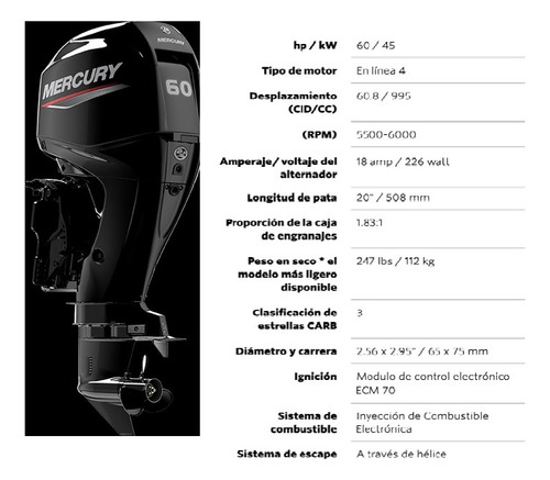 Mercury 60 Elpt 4s Efi