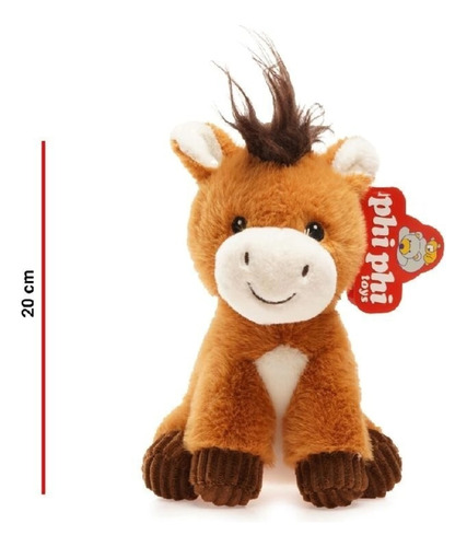Peluche Caballo Tierno Suave Para Niños Juguete Infantil Acolchado 20cm Ideal Para Dormir Abrazar Marca Phiphi Toys 8236