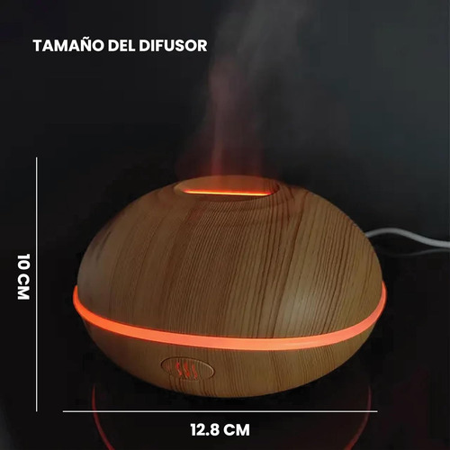 Difusor De Aromaterapia Y Humidificador Ultrasonico Con Luz