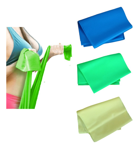 Set 3 Bandas Ligas Elásticas Abiertas Ejercicios Pilates