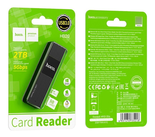 Lector De Memoria Hoco 3.0 - Soporta Hasta 2tb - 5gbps