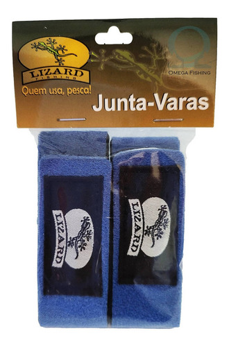 Junta Varas De Pesca Neoprene Com Velcro Lizard Fishing 2 Un Cor Azul