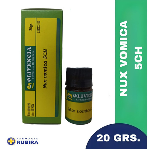 Nux Vomica 5 Ch Glóbulos Homeopatía Vómitos Acidez Náuseas