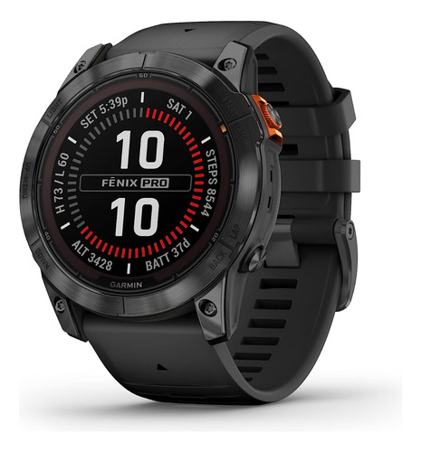 Garmin Fenix 7 Pro Solar Black Smartwatch Linterna 47mm