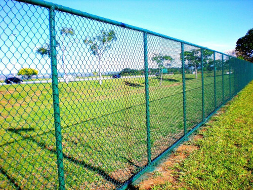 Tela Alambrado 3 F 14 Pvc Verde 10,00x1,00m