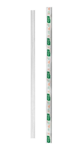 Canudo Bio Shake Sache Papel 8 Mm Cristal Pp C/ 2000 Un.