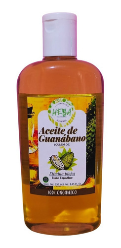Aceite De Guanabano Organico Heba 250 Ml Elimina Piojos