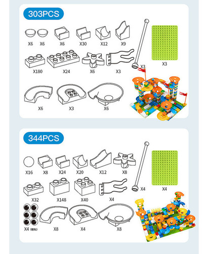 Bloques Construcción Toboganes Niños Juguetes Educativos