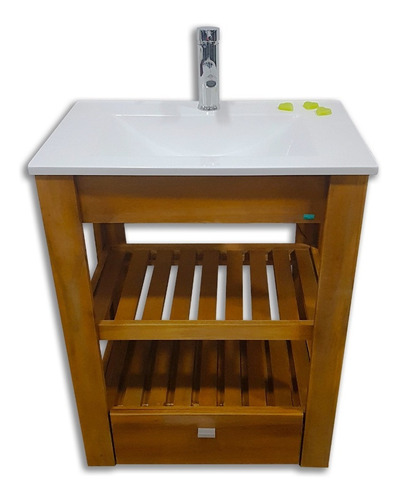Vanitory Madera Maciza Bacha Excelente Cajón 60cm