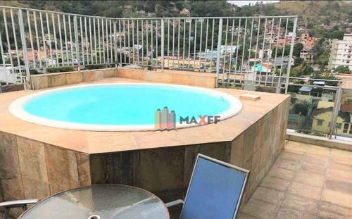 Cobertura Com 3 Dormitórios, 197 M² - Venda Por R$ 468.000,00 Ou Aluguel Por R$ 2.250,00/mês - Praça Seca - Rio De Janeiro/rj - Co0045