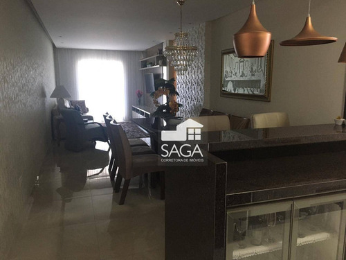 Imagem 3 de 30 de Todo Planejado E Decorado! Vista Mar! Apartamento Com 3 Dormitórios À Venda, 128 M² Por R$ 900.000 - Canto Do Forte - Praia Grande/sp - Ap4135