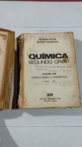 Química Segundo Grau Ricardo Feltre E Setsuo Yoshinaga L8 (Usado)