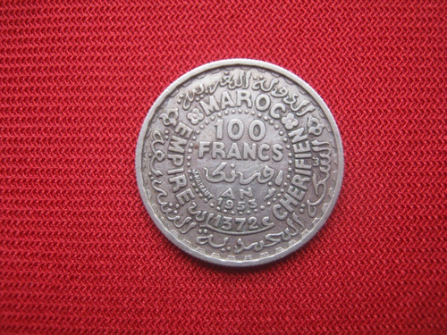 Marruecos 100 Francos 1953 Plata 