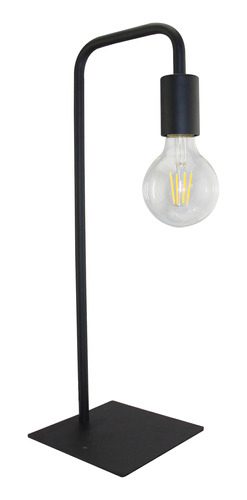 Lámpara De Mesa Jalisco E27 Bulbo Negro Escritorio Deco