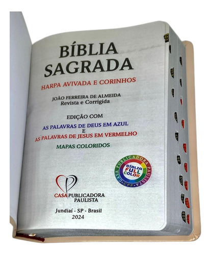 Bíblia Sagrada Evangélica Gigante - Ramos Florida Rosé E Pink - Feminina Com Índice E Harpa Avivada E Corinhos Linguagem Arc Full Color Capa Pu Luxo Flexível