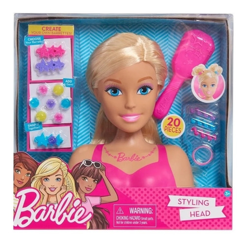 Barbie Cabeza Fashionistas Peinados Y  Accesorios Glam Gmv35