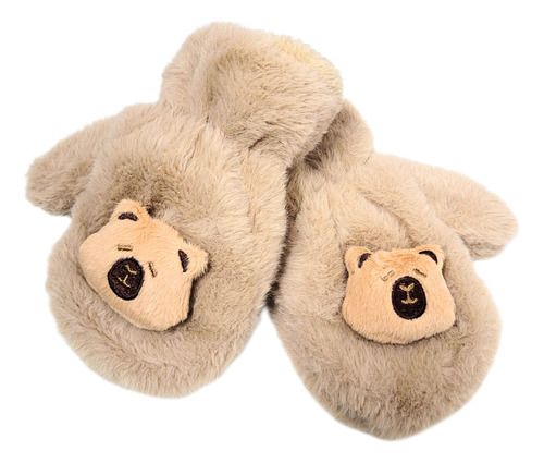 Gorro Luces Luz Levanta Orejas + Mitones Guantes Infantil Capybara U