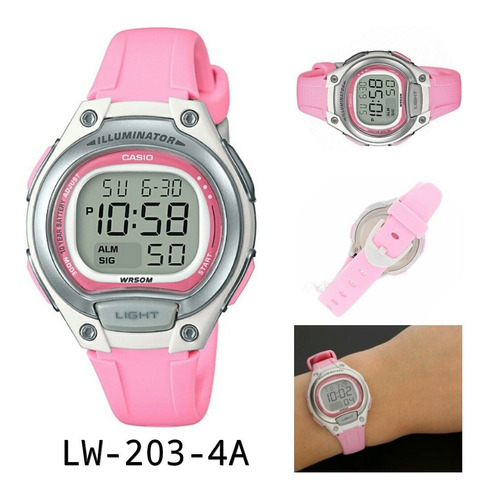 Relógio Casio Feminino Digital Rosa Original 1 Ano Garantia
