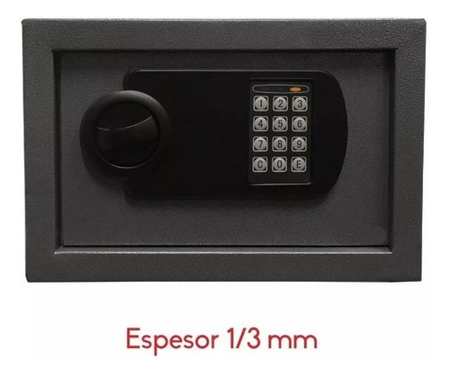 Caja Fuerte Digital Alarma Luz Acero 31x20x20