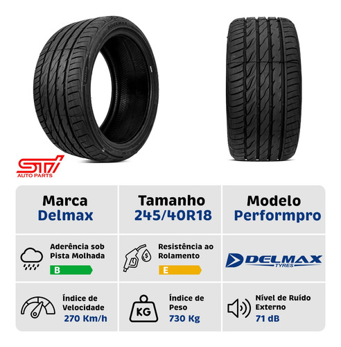 Pneu Delmax 245/40 R18 97w Audi S5 3.0 Tfsi 2012-2015