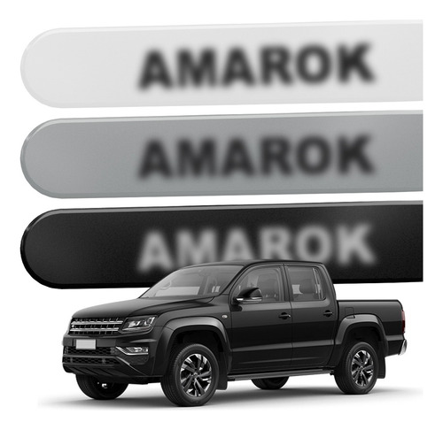 Friso Lateral Amarok Cabine Dupla 2010 A 2022 Prata Preto 