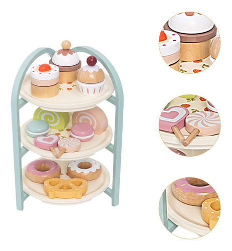 Soporte De Madera Para Pastel De Postre, Juego De