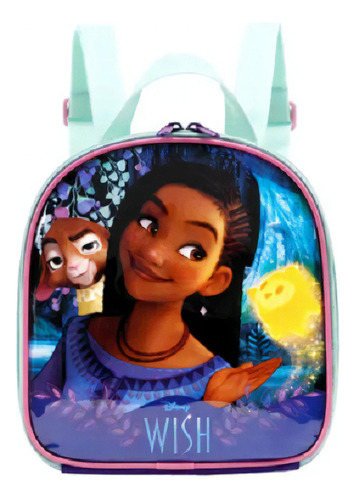 Lancheira Escolar Wish Disney Princesas Xeryus 11744 Cor Lilás Liso