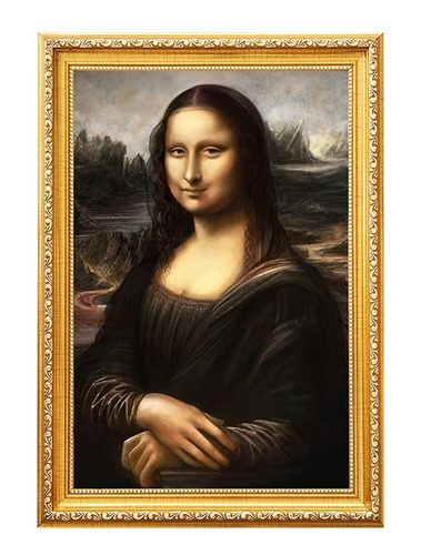 Leonardo Da Vinci's Mona Lisa Tamaño Pintura: 22 X 32 