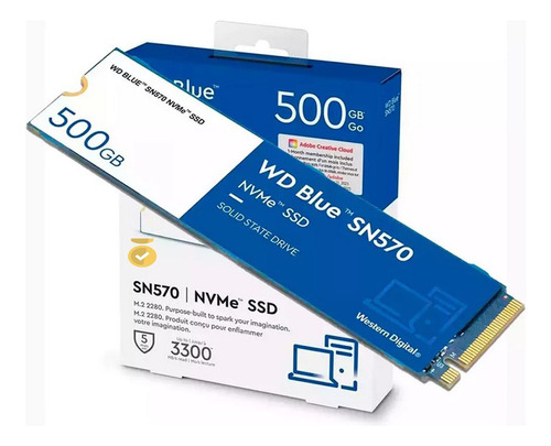 Disco Duro Solido Ssd M.2 Western D. Sn570 500gb Nvme Blue