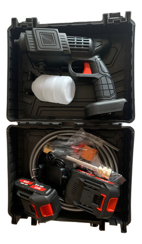 Hidrolavadora Electrica Pistola Inalambrica 2 Baterias Negro 50hz