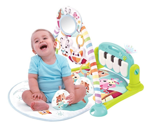 Tapete De Atividades Com Piano E Bluetooth Maxibaby - Azul