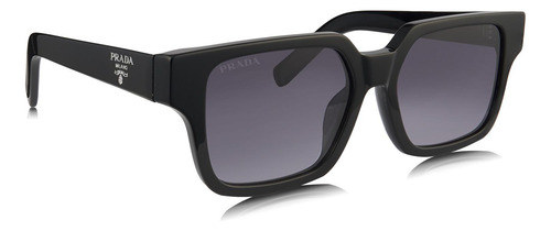 Prada Spr 03zs 1ab-06t Square Shape Black Silver (Usado)