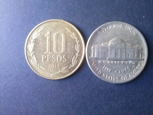 Moneda Estados Unidos Five Cents 1985 Ceca D (c37)