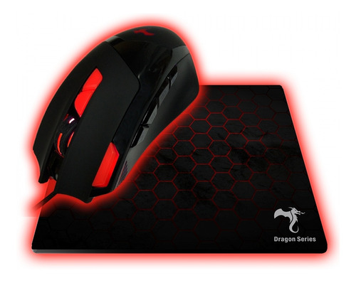 Kit Mouse Gamer Scorpion 4000dpi Retroiluminado F7