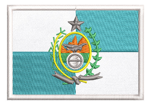 Patch Bordado Bandeira Rio De Janeiro 7x5cm