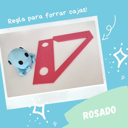 Imagen 2 de 2 de Regla Guía Para Forrar Cajas/ Scrapbook/ Encuadernación