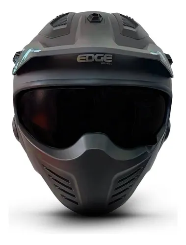 Casco Motocicleta Completo Integral Marca Edge Laser Cerrado Visor