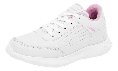 Tenis Apoort D28 Mujer Talla 22 Al 26 Color Blanco E1