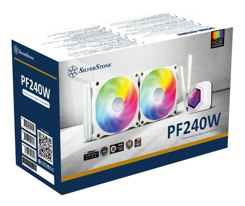Imagen 6 de 10 de Cpu Watercooling Silverstone Pf240-argb-v2 240mm Blanco !