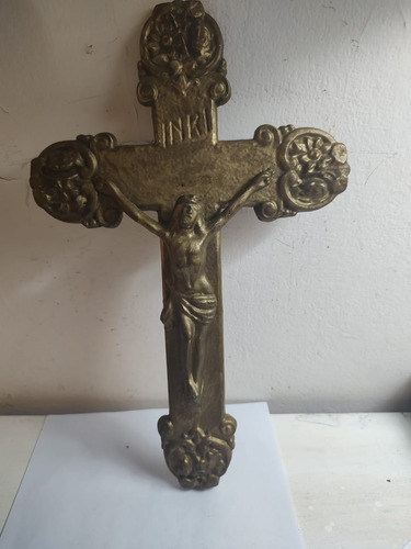 Antiguo Crucifijo Metálico 16 X 6