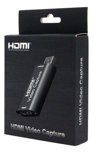 Capturadora De Video Full Hd Entrada Hdmi Usb 4 K 1080 P