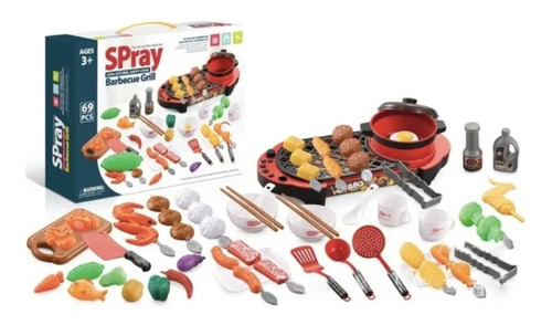 Juguetes Para Niños Spray Barbecue Bbq Parrilla Grill