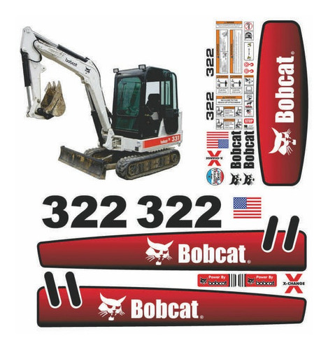 Calcomanías Para Bobcat 322-2